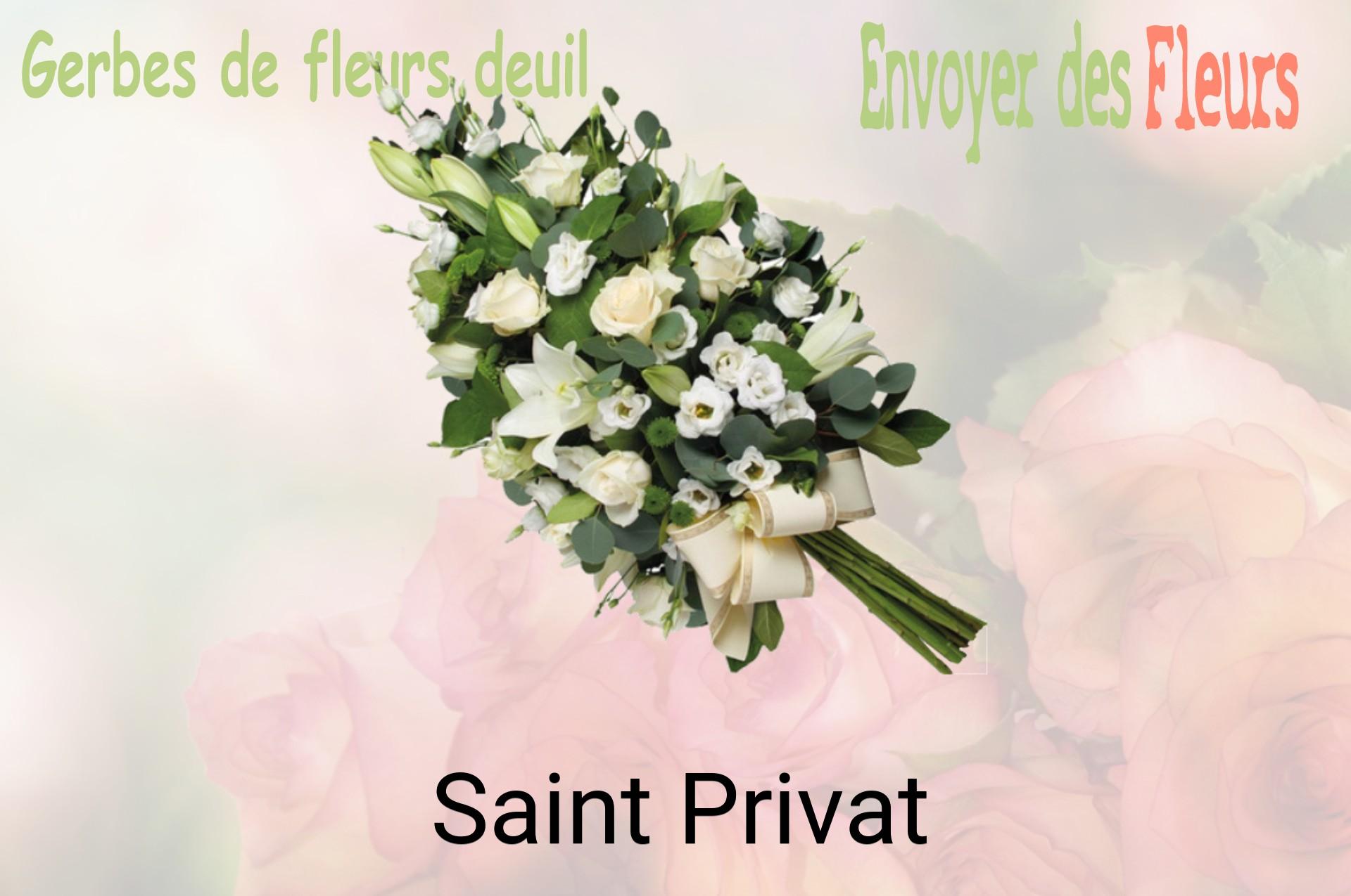 Gerbe de fleurs de deuil livrée à Saint-Privat